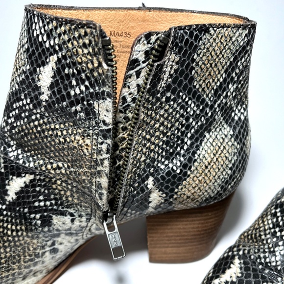Madewell Booties The Rosie Ankle Snake Embossed Leather MA435 - Picture 7 of 10